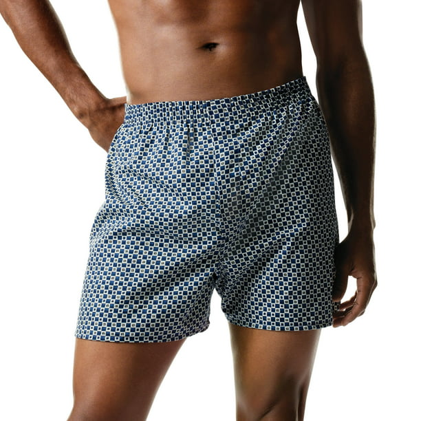 Hanes - Men's Big & Tall ComfortSoft Printed Woven Boxers, 4 Pack size ...