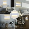 thumbnail image 3 of Luz LED de pared para interiores Lámpara moderna blanca de 12 W, lámpara de pared de aluminio con punto arriba y abajo Luz blanca cálida 3000 K, iluminación de pared de 31 cm para dormitorio Comedor Pasillo oso de fresa Electrónica, 3 of 4