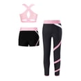 thumbnail image 2 of ranrann Kids Girls' 3 Piece Gymnastics Sports Workout Active Set Tumbling Dance Outfit Athletic Pink 8, 2 of 5
