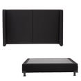 thumbnail image 1 of Box Base Cama Individual + Cabecera Milan Negro, 1 of 8