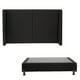 thumbnail image 1 of Box Base Cama Individual + Cabecera Dicasa Milan Negro, 1 of 8