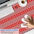 thumbnail image 2 of Long Mouse Pads for Desk,Red Christmas Folk Pattern Desk Mats on Top Of Desks, Desk Mouse Pad Extra Large with 3mm Non-Slip Base and Stitched Edge for Gaming,Office,Work,Home 47.3x23.6in, 2 of 5
