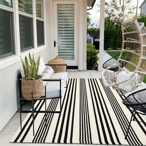 Black White Outdoor Rugs