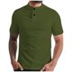 thumbnail image 1 of Camiseta de Manga Corta de los Hombres con Cuello Redondo, Mosca de 3 Botones Y Bloque de Color para Negocios, Diario Y Casual, 1 of 6