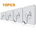 thumbnail image 1 of Ganchos de pared transparentes, gancho de pared multiusos, resistente, adhesivo, colgadores de puerta, estante de carga, fuerte, baño, cocina, 1 of 4
