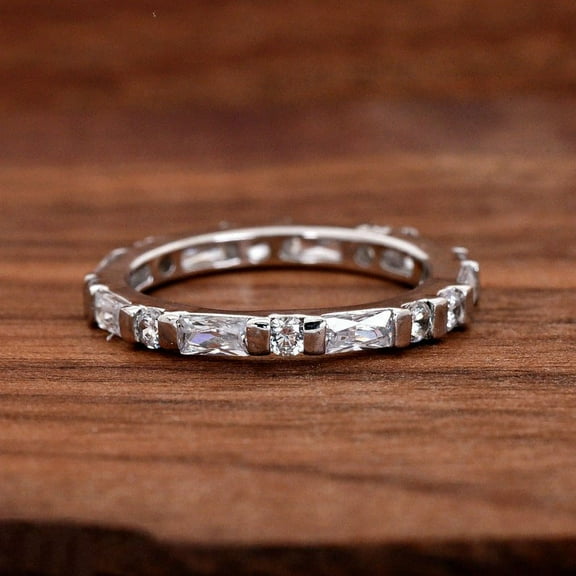 Bow Jewel 14K White Gold Plated Wedding Rings for Gifts - 0.18 Ct Cut Round Cut Simulated Diamond Rings - Round & Radiant Cut Diamond Jewelry - Classic Engagement Ring - Bridal Diamond Jewelry