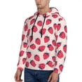 thumbnail image 3 of Fotbe Men's Hoodie with Strawberry Pattern - Kangaroo Pocket Pullover Hooded Sweatshirt, Perfect for Daily Wear, Travel, and Home-4X-Large, 3 of 7
