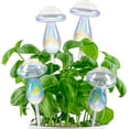 thumbnail image 1 of Globos de riego automático con bebederos automáticos para plantas, vidrio iridiscente reutilizable estético para regalos de jardinería en interiores y exteriores, fácil instalación para jardineros, 1 of 7