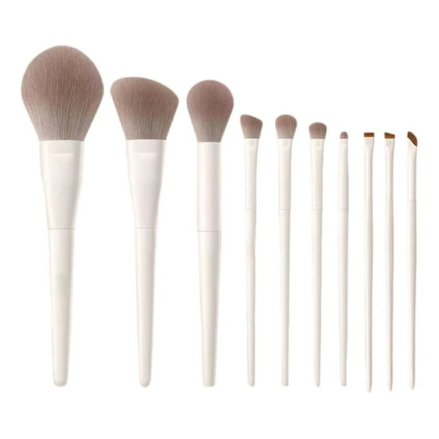 Professional Makeup Brush Set | Synthetic Fiber Eyeshadow, Eyeliner, Powder Brushes | Essential Beauty Tools Kit | 5PC, 7PC, 10PC Cloud Porcelain