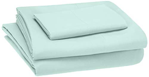 Twin Basics Easy-Wash Microfiber Kid's Comforter and Pillow Sham Set Light Jade Green