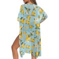 thumbnail image 4 of HELLHERO Lemons Bathing Suit Cover Up Lightweight Polyester Flowy Long Kimono Swimsuit Cover Up, 4 of 5