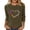 Army Green A, variant on Enjoytime Fall Womens Tops Hearts Printing Crewneck 3/4 Sleeve Shirts Winter Business Casual Blouses 2025 Army Green M