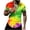#04 Yellow, variant on Summer Shirts for Men Tie-Dye Printed Casual Short Sleeve Shirts Slim Fit Button Down Holiday Beach Shirts Beachwear Turn-Down Collar Tee Tops with Chest Pocket Size S-5XL