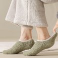 thumbnail image 5 of Fuzzy Socks Slipper Socks for Men Soft Cozy Plush Fluffy Socks with Grips Non Slip Winter Warm Sock (Green), 5 of 8