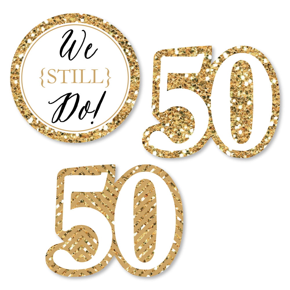 We Still Do 50th Wedding Anniversary Diy Shaped Party Cut Outs 24