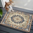 thumbnail image 5 of Boho Southwestern Bathroom Rug Washable 2x3 Entryway Rug Non Slip Heritage Antique Country Blue Front Door Mat Low Pile Indoor Doormat Throw Floor Carpet for Kitchen Bedroom Entrance, 5 of 8