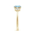 thumbnail image 3 of ANGARA Natural 1.12 ct Aquamarine and Diamond Three Stone Engagement Ring in 14K Yellow Gold for Women (Size-7mm) | March Birthstone, Anniversary, Jewelry Gift for Women | Natural Aquamarine Ring, 3 of 10
