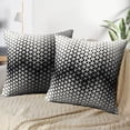 thumbnail image 4 of LALILO Throw Pillow Covers Geometric Black And White Art Halftone Cushion Cover 18" x 18", 2 Pack, 4 of 6