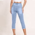 thumbnail image 5 of Hvyesh Capri Jeans for Women Trendy Mid Rise Casual Summer Stretchy Denim Capris Pants Relaxed Fit, 5 of 9