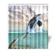 thumbnail image 1 of ABPHQTO Fantástica Cortina de Ducha Ballena Cortina de Ducha Impermeable 160x180 cm, 1 of 2