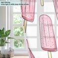 thumbnail image 4 of Yayeee Window Curtains Light Filtering 63"x42" Grommet Panel Pair Home Living Room Decor, Pink Ice Cream, 4 of 7