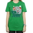thumbnail image 3 of Tom And Jerry T-Shirt Boyfriend en Coton pour Femmes avec Message de Noël, 3 of 5