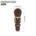 thumbnail image 2 of Uxcell Leather Snap Buckles Snap Button Closure Metal Magnetic Snaps for Bags Purses 2 Pcs Brown S Size, 2 of 6