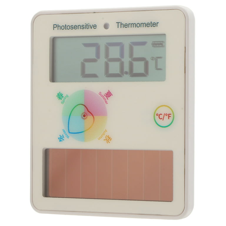 outdoor solar powered outside temperature measuring