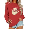thumbnail image 6 of Women's Merry Christmas Fleece Lined Sweatshirt - Cute Tree Graphic Crewneck Long Sleeve Top, Soft Festive Winter Holiday Outfit, 6 of 6