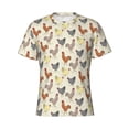 thumbnail image 4 of Vsdgher Funny Chicken Print Men's Dry Fit Mesh Athletic Shirts Moisture Wicking Tennis T-Shirt Tops, 4 of 9