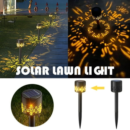 

NIUREDLTD Solar Lamp Lamp Garden Induction Lamp Hollow Ground Plug Projection Outdoor Solar LED light