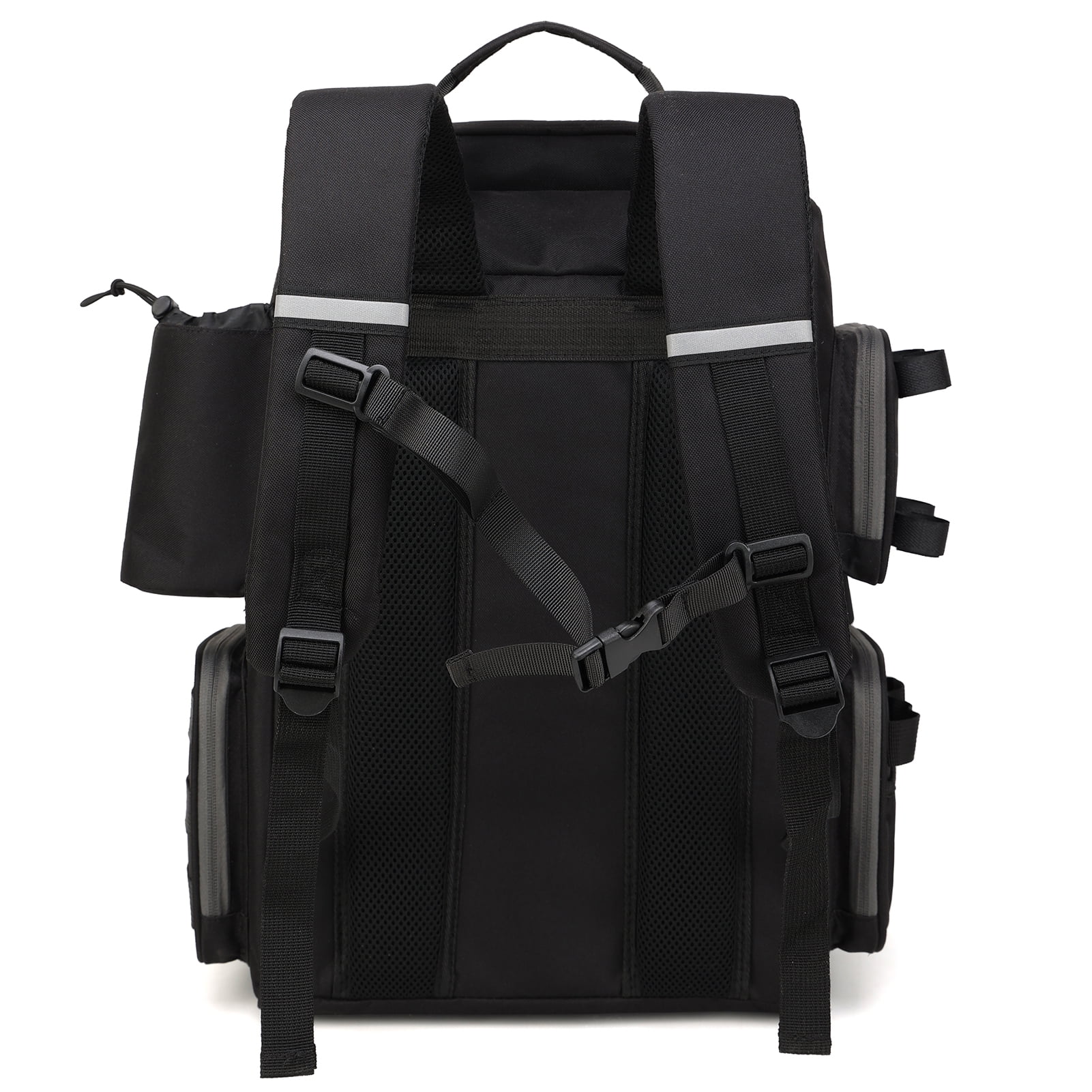 Eccomum Fishing Tackle Backpack with 4 Trays Large Tackle Storage Bag with Rain Cover Outdoor Shoulder Backpack Water-Resistant Fishing Gear Bag