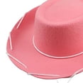 thumbnail image 4 of Xudanell Western Cowboy Hat for Kids Boy Girl Cowboy Cowgirl Dress Up Hat with Buckle Belt (Pink, 4-10 Years), 4 of 4