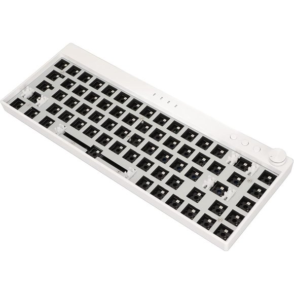 Hongkaii 65% Hot Swappable Wired Gaming Keyboard DIY Kit with RGB Backlight, Rotary Knob, 5Pin 3Pin Switch, Bluetooth 5.0/USB C Wired/2.4GHz Customized Gaming Keyboard AZ725-19676