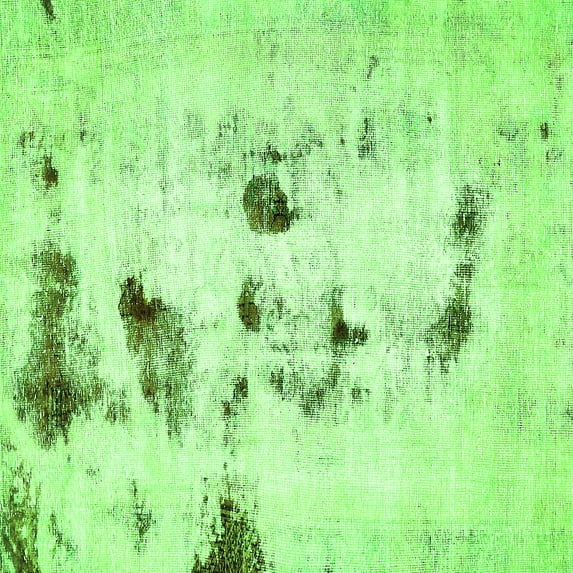 Ahgly Company Indoor Square Solid Green Modern Area Rugs, 7' Square