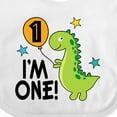 thumbnail image 4 of Inktastic 1st Birthday Dinosaur 1 Year Old Boy Boys or Girls Baby Bib, 4 of 4