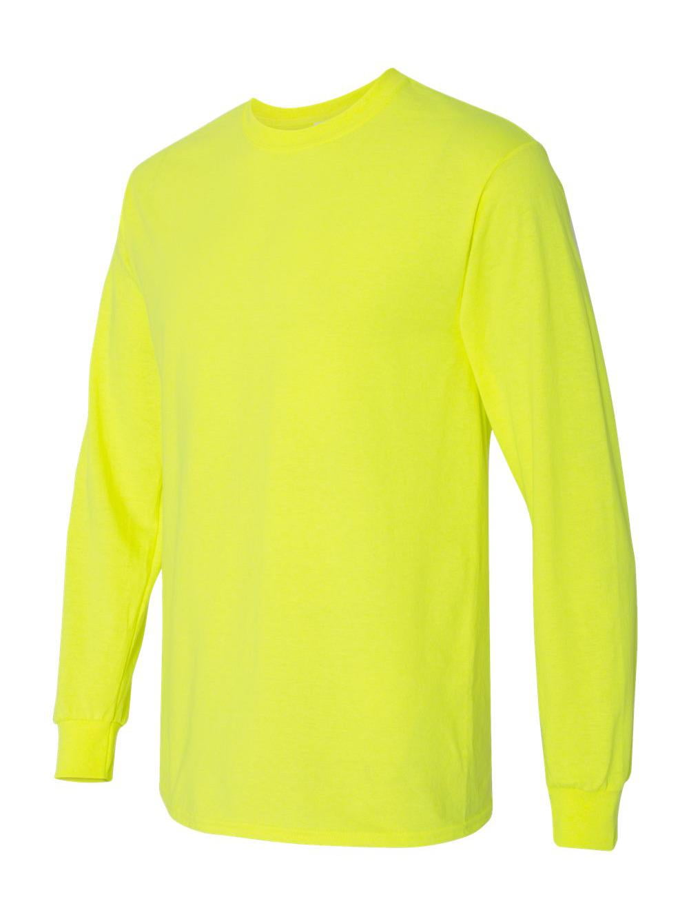 Safety Orange Gildan Big Boys Seamless Double Needle Preshrunk T-Shirt Large