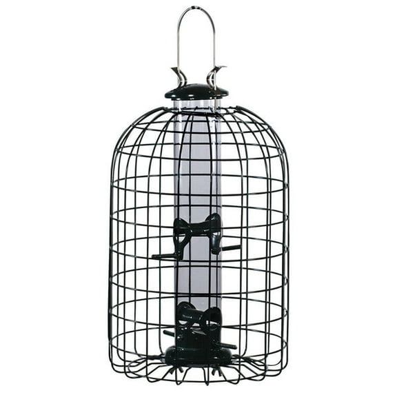 Audubon Wild Bird 1.25 lb Plastic/Wire Caged Tube Bird Feeder 4 ports