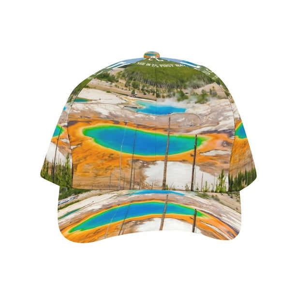 Parque Yellowstone Gorra de Béisbol para Hombres, Mujeres y Niños, Gorra Clásica de Visera Plana, Gorra Hip Hop Trucker, Snapback Ajustable