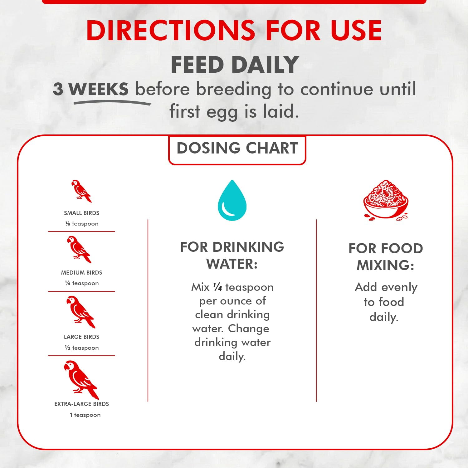 Morning Bird Nesting Nudge For Birds  4.5 Oz – Supports Reproductive Health & Energy – Stimulates Male and Female Reporductive Systems - Breeding Supplement with Amino Acids & Vitamin D3