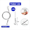 thumbnail image 2 of 3Pcs Adjustable Wire Ropes with Hooks, Stainless Steel Picture Hanging Wire Heavy Duty Picture Wire Mirror Hanging, 2 of 6