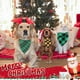 thumbnail image 4 of Pañuelo navideño lavable para perro, cuadrado, estampado a cuadros, babero, doble reversible, bufanda, accesorios ajustables, 4 of 5