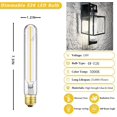 thumbnail image 2 of Bombilla LED HOMOSUM Tubular T10, 4 W, 5000 K, 400 lm, E26, paquete de 4, 2 of 8
