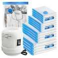 thumbnail image 1 of 16 Combo Vacuum Storage Bags With Electric Pump, Space Saver Vacuum Cleaners Seal Bag, Compression bag for travel, Luggage, Blankets, Bedding, Moving, 1 of 11