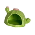thumbnail image 3 of Almencla Ceramic Hamster House Cute Hamster Habitat for Rats Small Pets Dwarf Hamster Green, 3 of 8