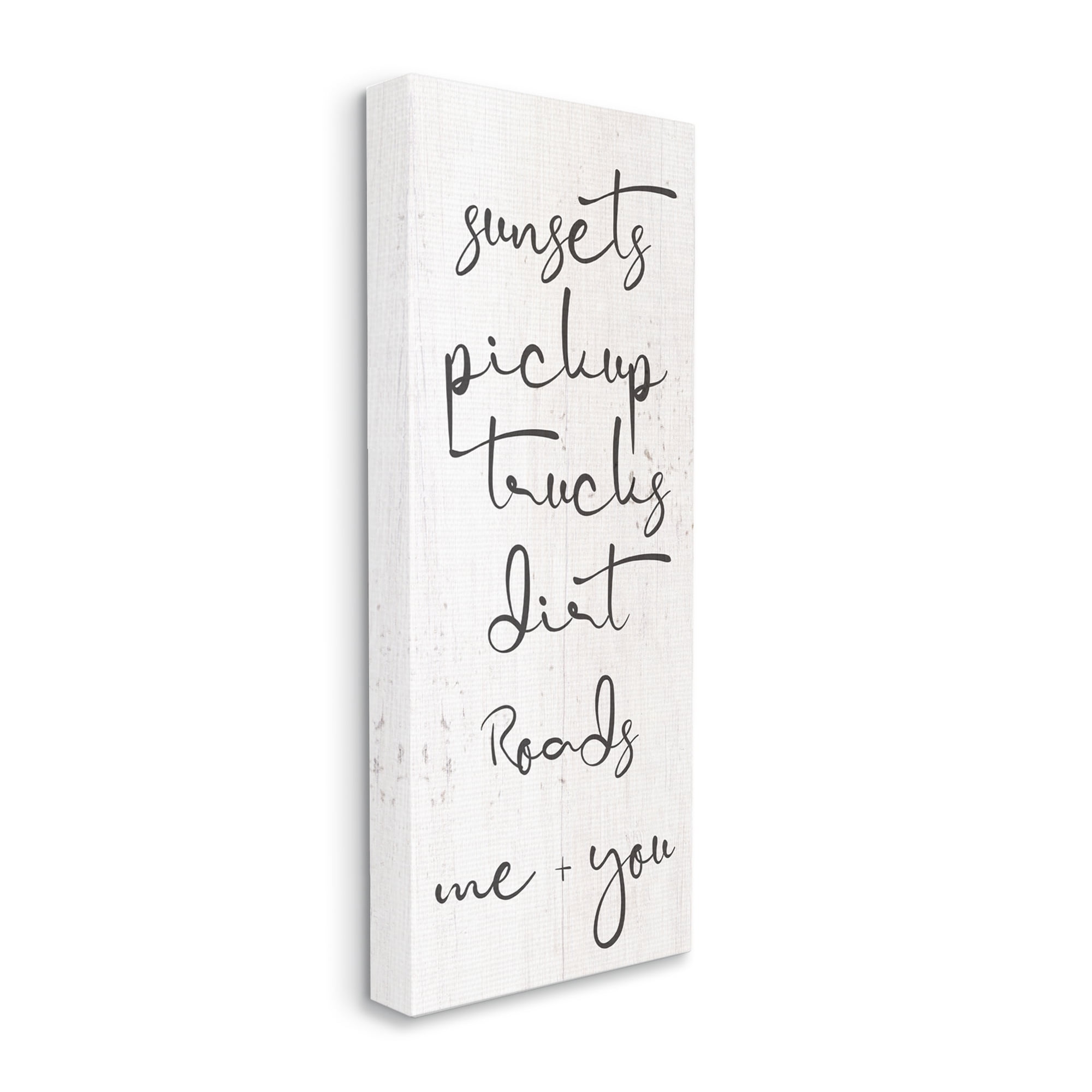 Stupell Me & You Country Romance Phrase Inspirational Painting Gallery Wrapped Canvas Print Wall Art