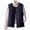 Black, variant on Women's Down Vest Lightweight Collarless Outdoor Down Short Jacket Sleeveless Button Warm Quilted Jacket