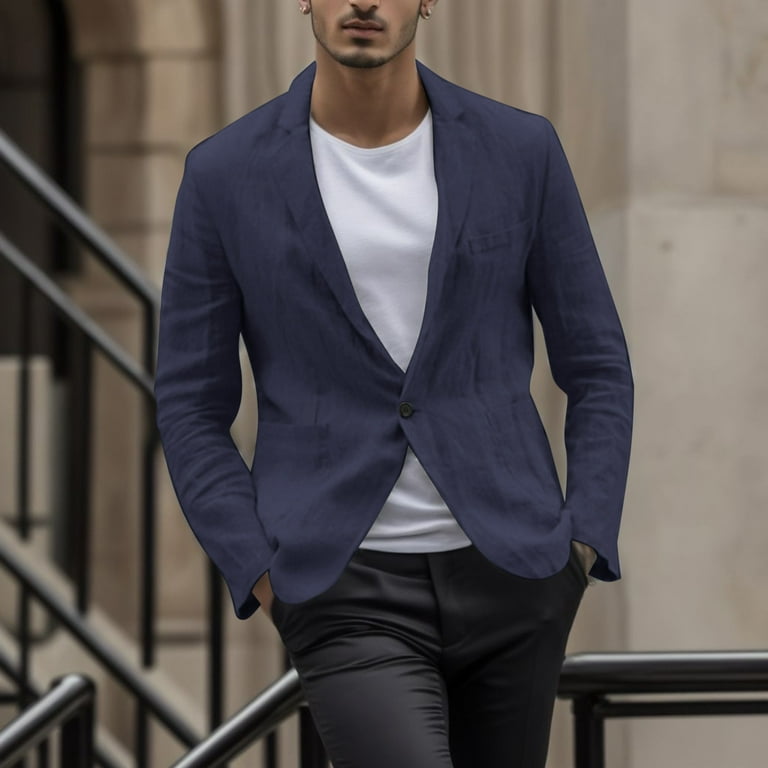 Mens Prom Jackets for Men Fashion Leisure Light Solid Color Pockets Tuxedo Jacket for Men Lapels 3 Cute Slim Fit Suits for Men Buttons Dress Suit for Men Suits Jackets Mens 3