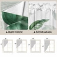 thumbnail image 5 of Swag Valance Curtains for Windows, Palm Leaves Tropical Light Filtering Kitchen Curtains with Rod Pocket, Green Botanical Summer Decorative Window Treatment Valances for Living Room, 28x36 - 2 PCS, 5 of 9