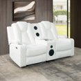 thumbnail image 3 of Chicago Chair & Sofa Set-Color:White,Fabric:Air Leather,Style:Chair and Loveseat, 3 of 10